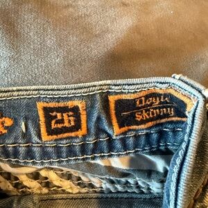 Rock Revival Blue Skinny Jeans with Classic Stitching